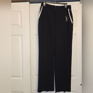 NWT Express Black Wide Leg Women's Pants with White Trim
